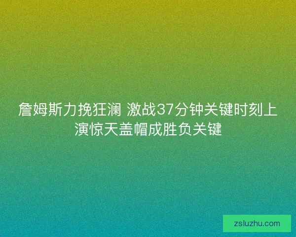 詹姆斯力挽狂澜 激战37分钟关键时刻上演惊天盖帽成胜负关键