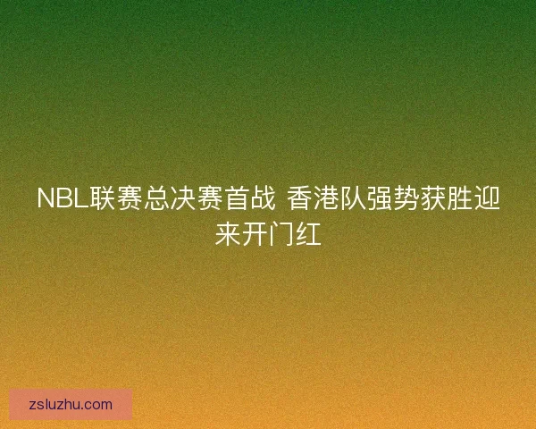 NBL联赛总决赛首战 香港队强势获胜迎来开门红